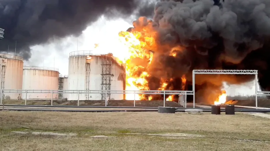 Ilustrační foto (Požár belgorodského skladu munice z 1. dubna 2022)