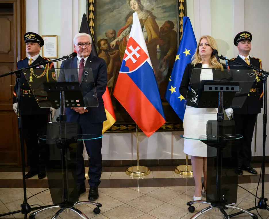 Německý prezident Steinmeier a slovenská prezidentka Čaputová