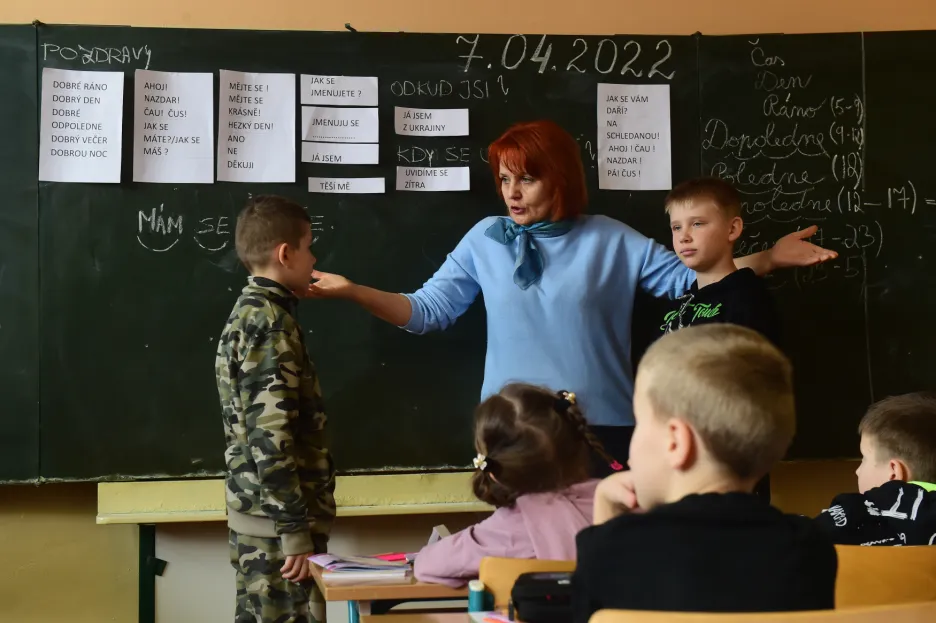 Výuka ukrajinských dětí v adaptační třídě
