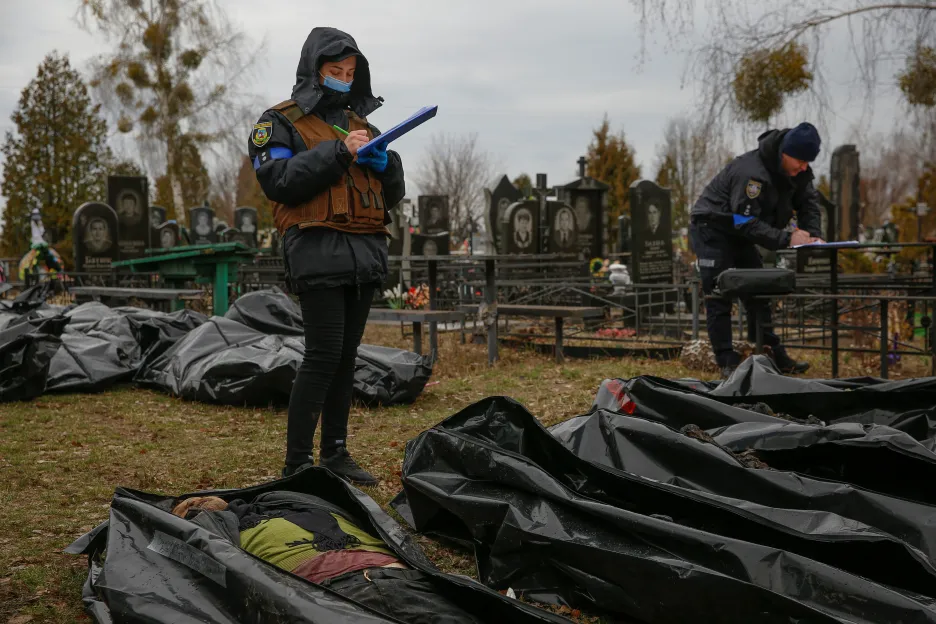 Policie eviduje oběti ruské armády v Buče