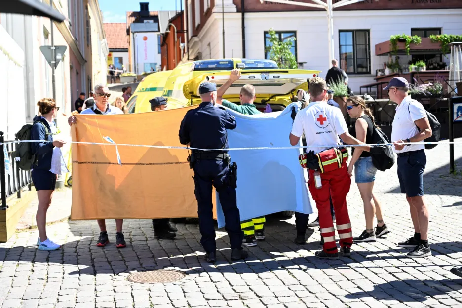 Zásah policie během politického festivalu na ostrově Gotland