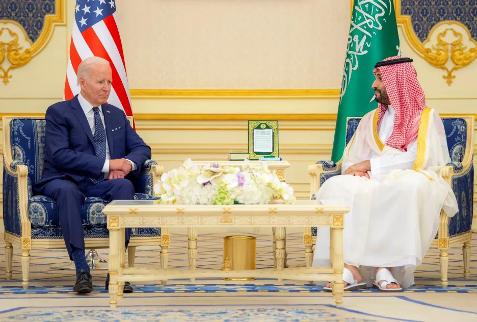 Americký prezident Joe Biden a saúdský korunní princ Mohammed bin Salman