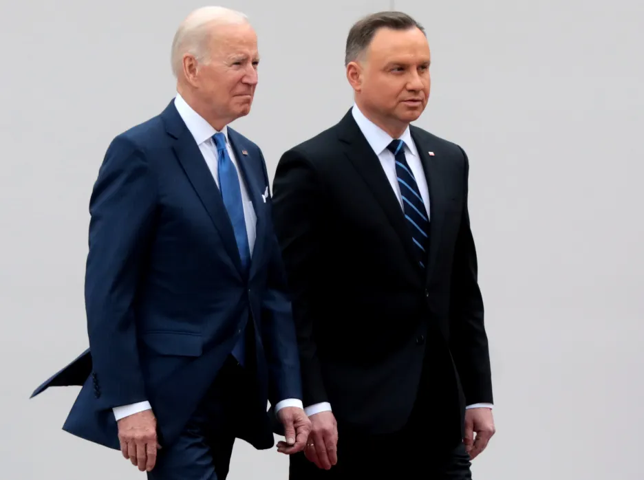 Americký prezident Joe Biden a jeho polský protějšek Andrzej Duda