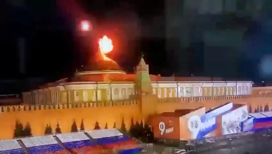Údajný dronový útok na moskevský Kreml