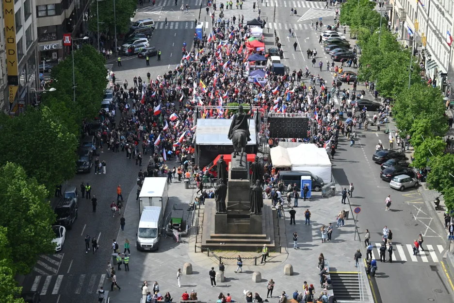 Demonstrace proti vládě na Václavském náměstí (6.5.2023) 