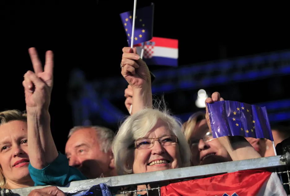 Chorvaté oslavují vstup do EU v roce 2013
