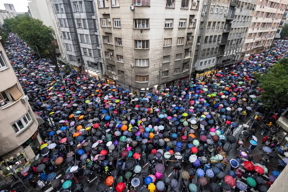 Protest v Bělehradu