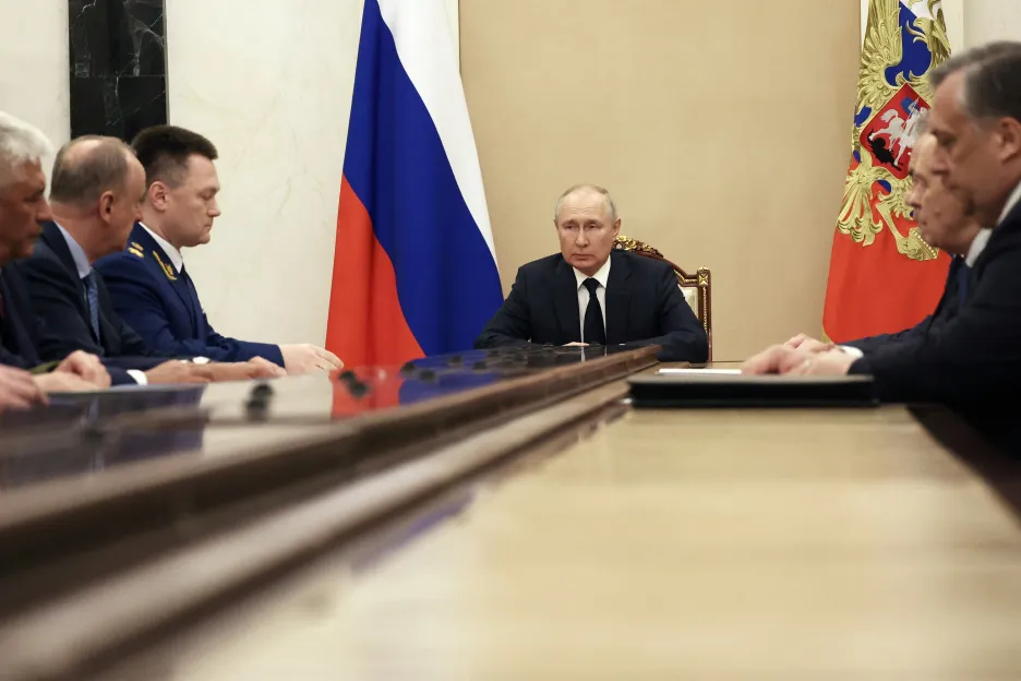 Vladimir Putin s šéfy ruských bezpečnostních služeb