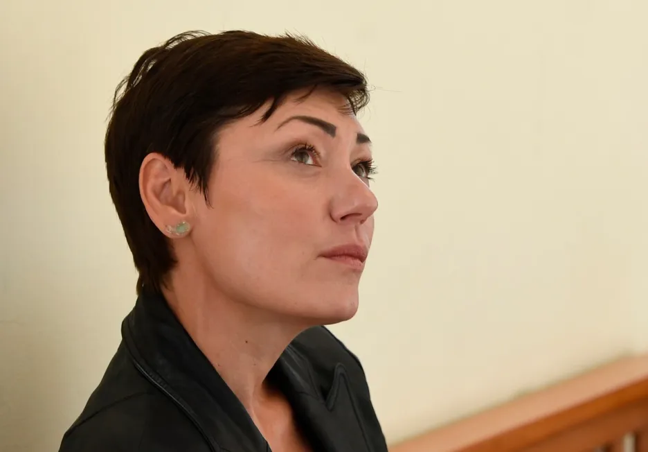 Eva Benešová u soudu (leden 2020)