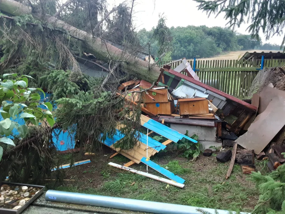 Následky nočních bouřek v Česku