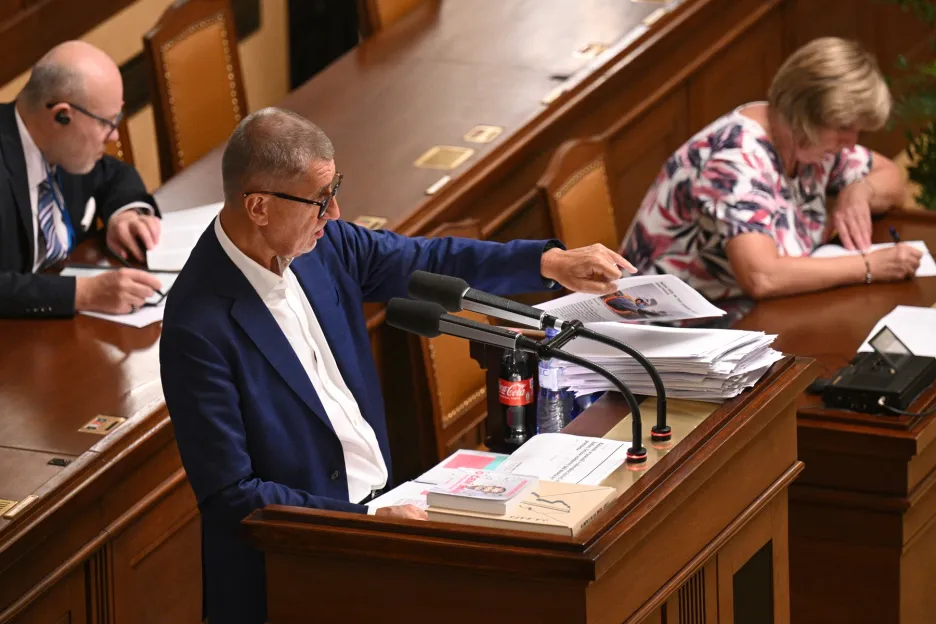 Andrej Babiš ve sněmovně