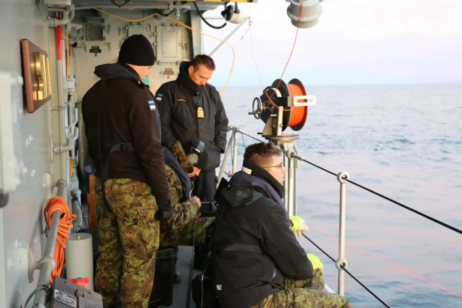 Estonské námořnictvo kontroluje podmořský plynovod