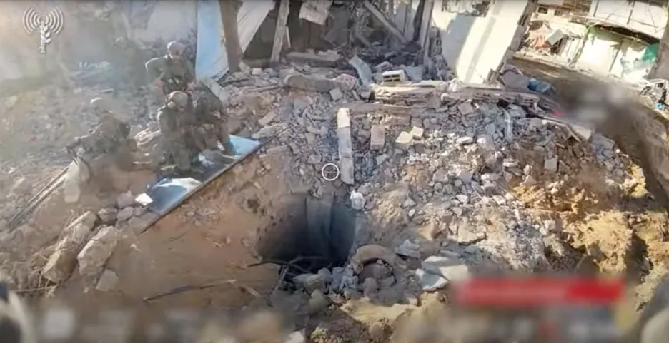 Snímek údajného tunelu pod nemocnicí Šífa
