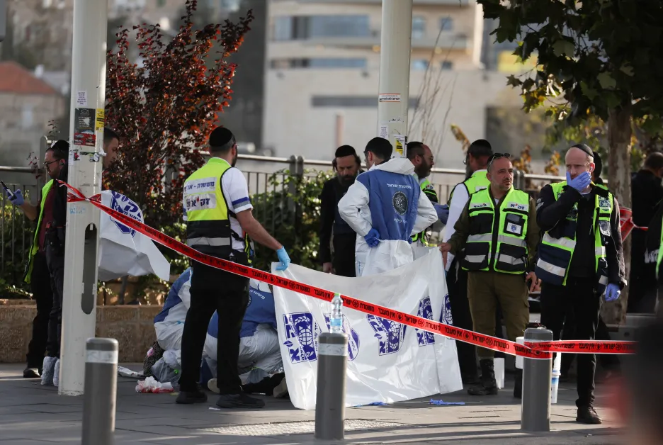 Následky střeleckého útoku v Jeruzalémě