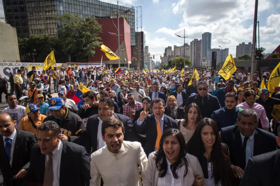 Příznivci venezuelské opozice