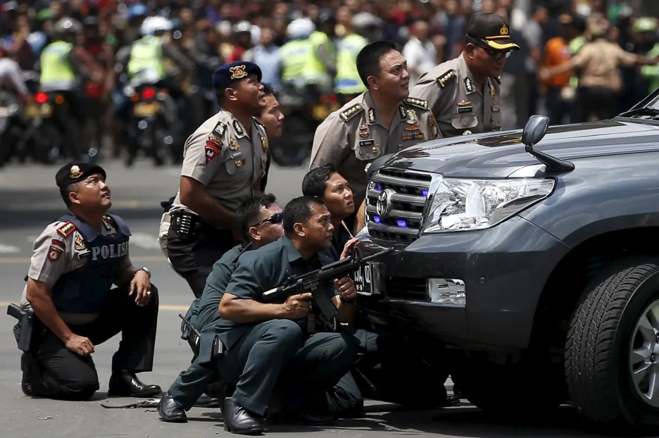 Zásah proti teroristům v Jakartě