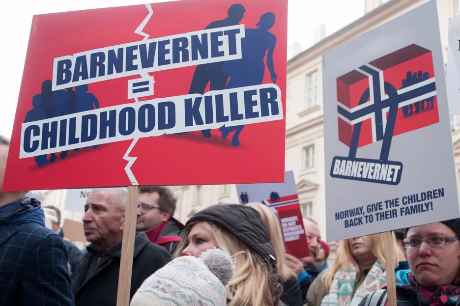Demonstrace proti Barnevernet