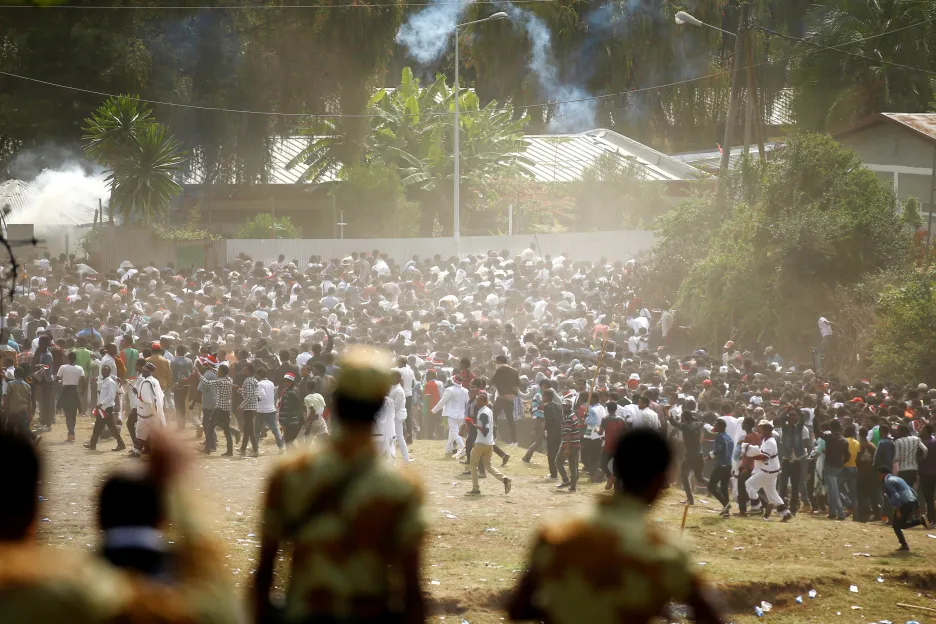 Protivládní demonstrace v Etiopii