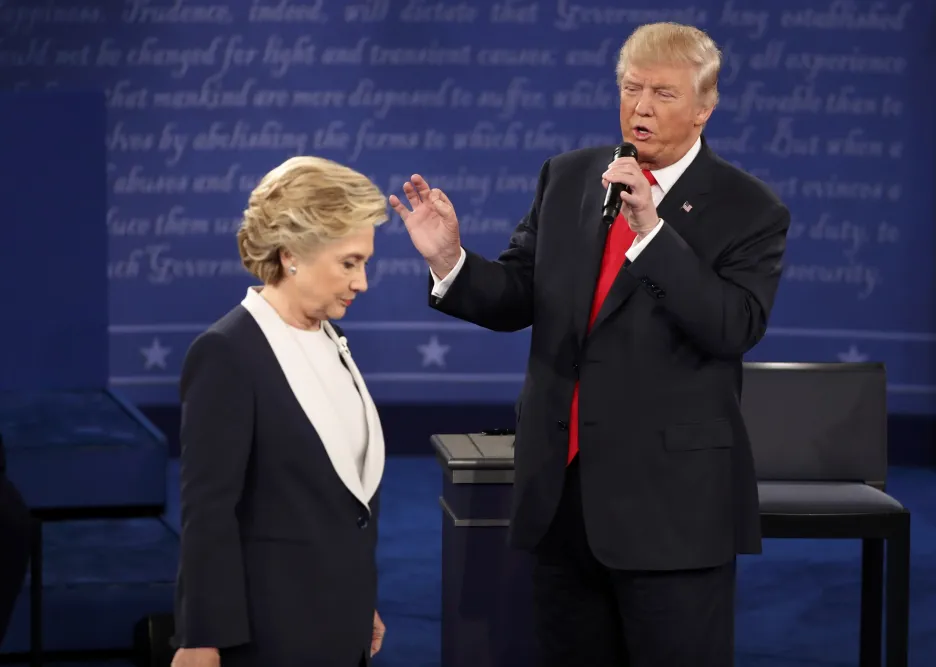Druhá debata Trumpa s Clintonovou
