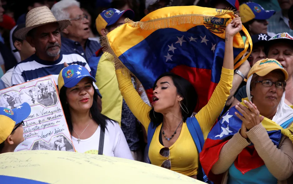 Protivládní demonstrace v Caracasu