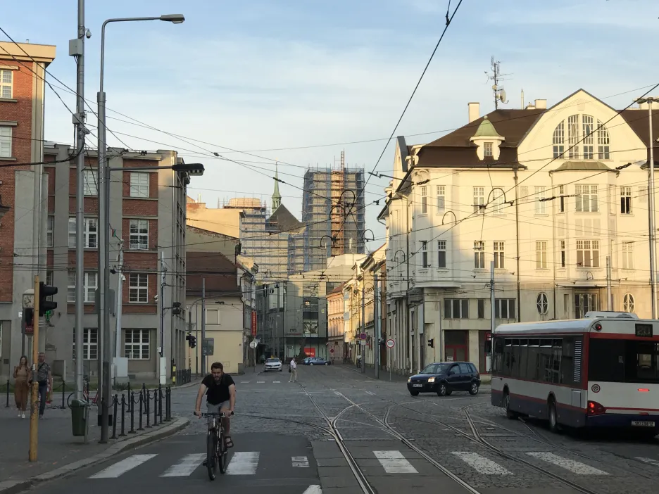 Ulice 8. května v Olomouci (pohled z ulice Palackého)