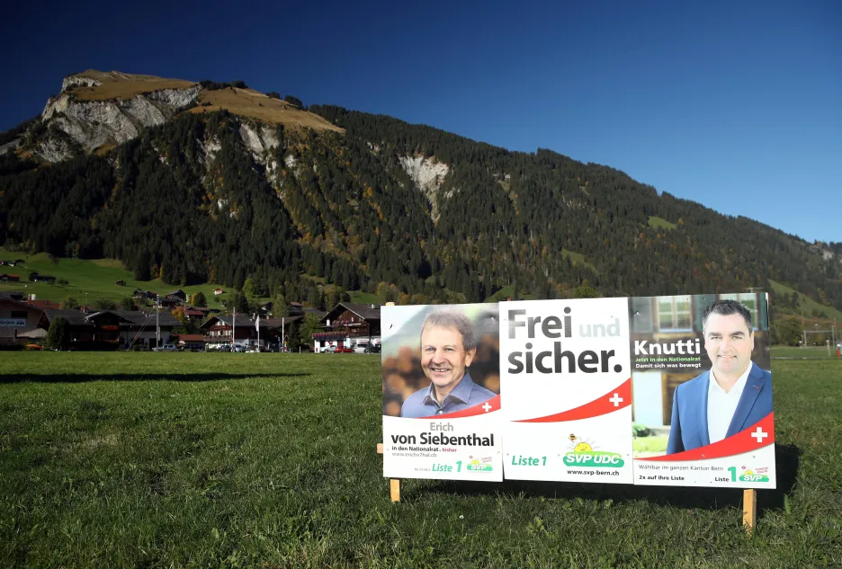 Billboard švýcarských nacionalistů
