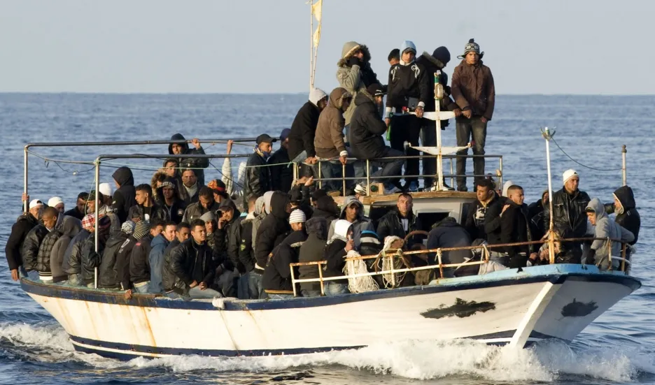Migranti z Afriky na cestě do Evropy