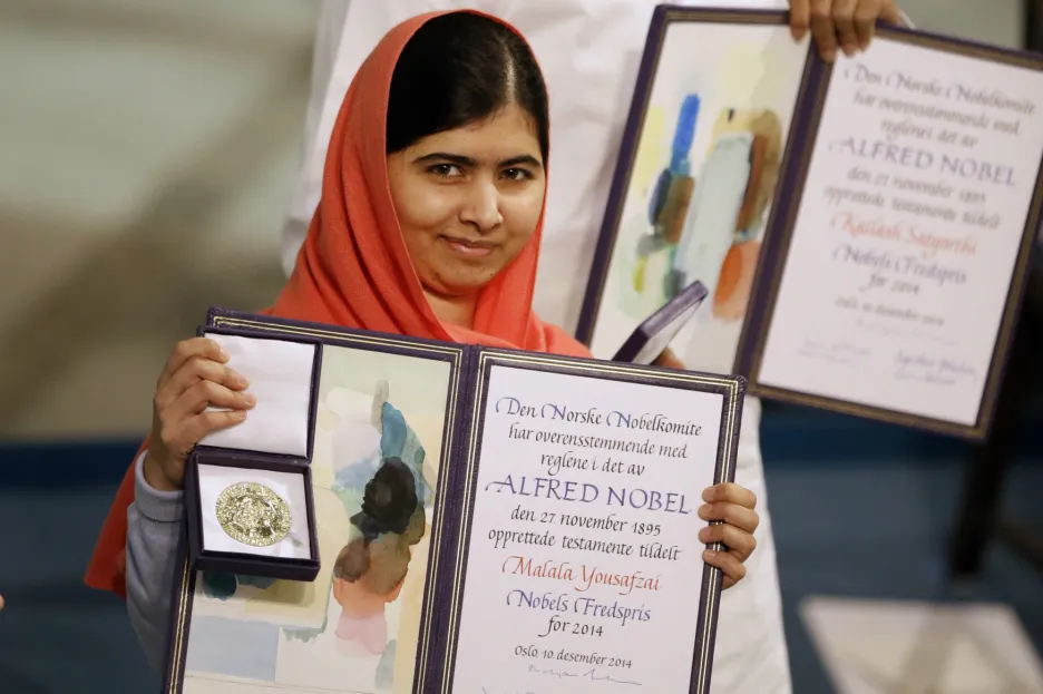 Malala Júsufzaiová převzala Nobelovu cenu míru