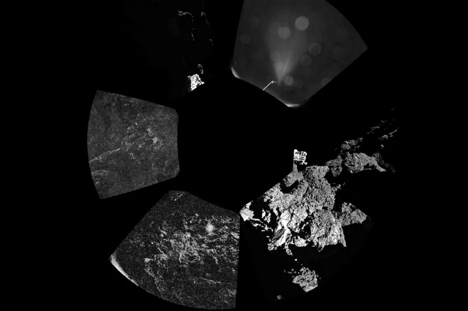 První panoramatický snímek komety 67P/Churyumov-Gerasimenko