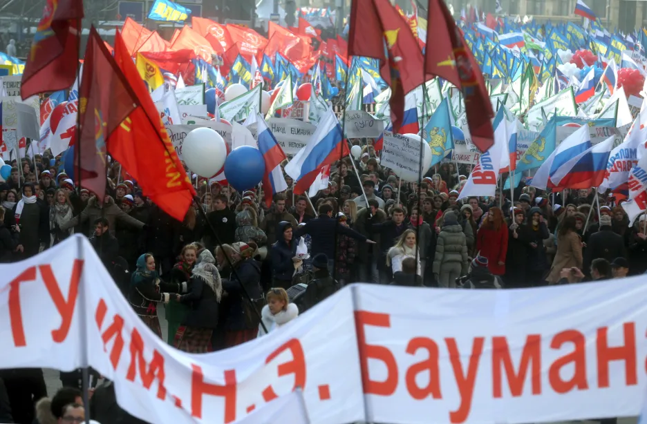 Demonstrace v Rusku - svátek národní jednoty