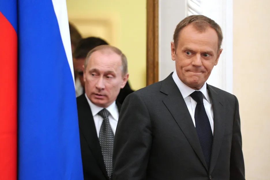 Vladimir Putin a Donald Tusk