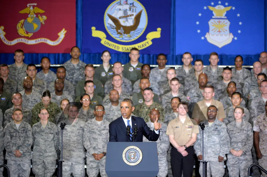 Obama promluvil k vojákům ve floridské Tampě
