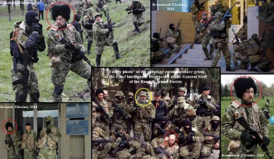 Příslušníci ruských speciálních sil na Ukrajině