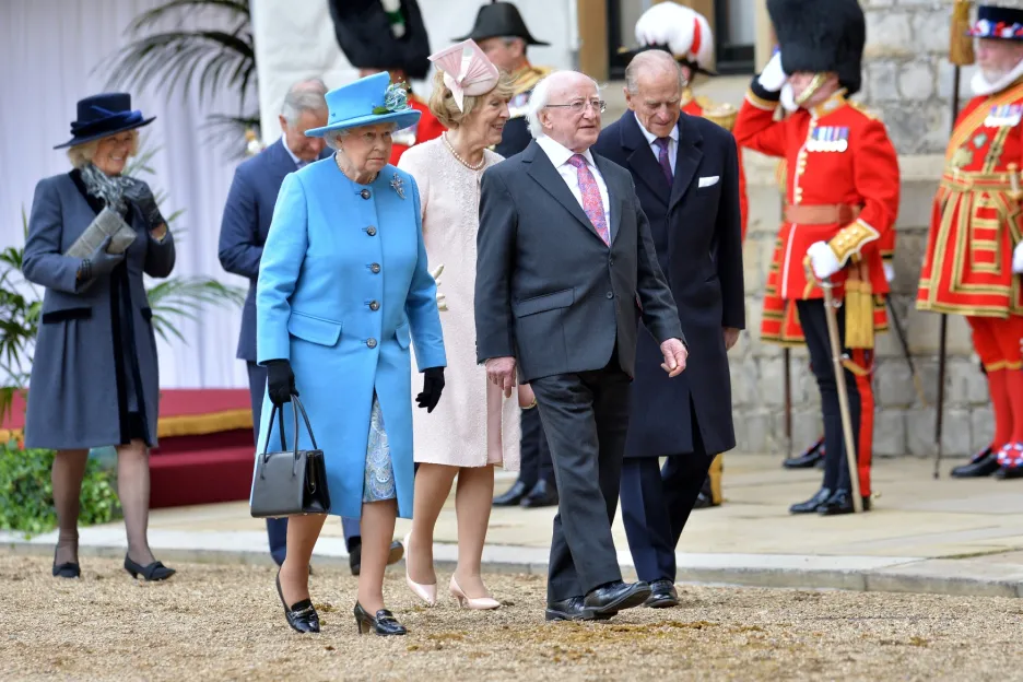 Michael Higgins s královnou Alžbětou II.