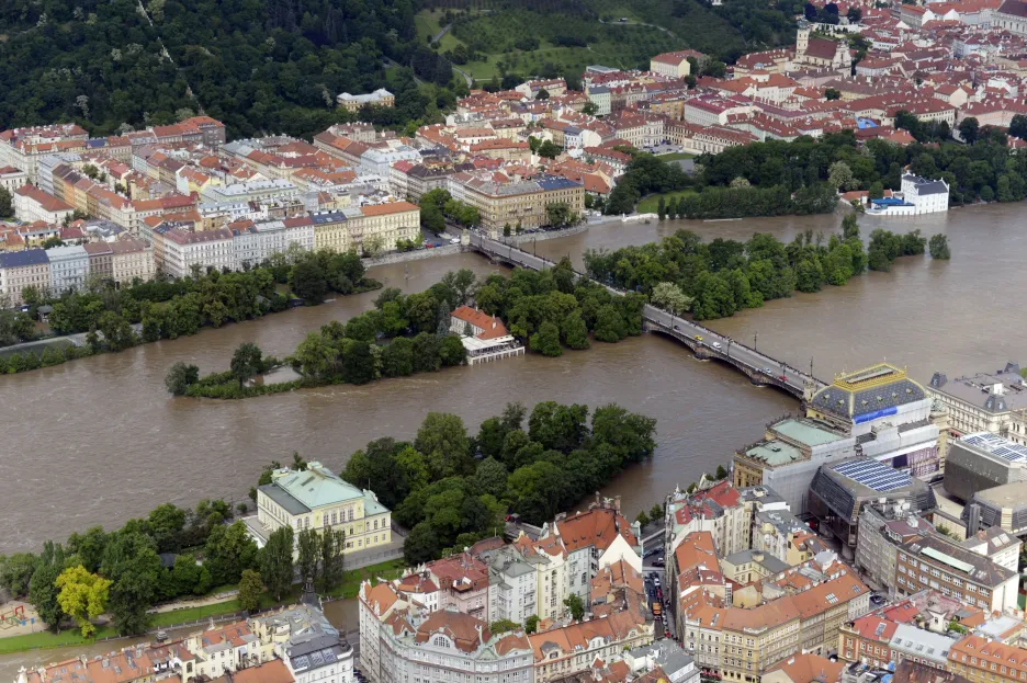 Záplava na pražských ostrovech