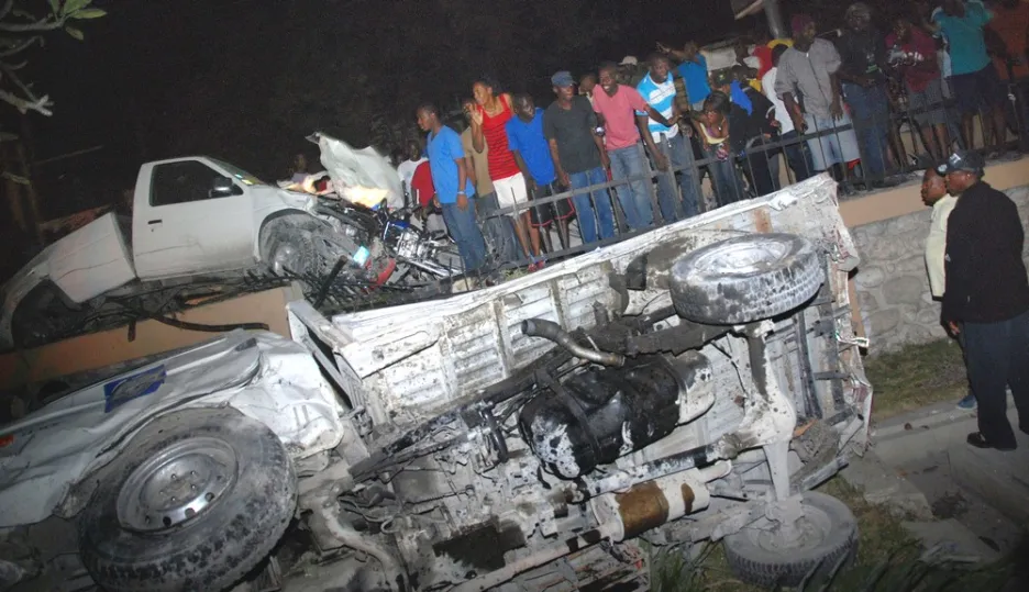 Nehoda kamionu na Haiti
