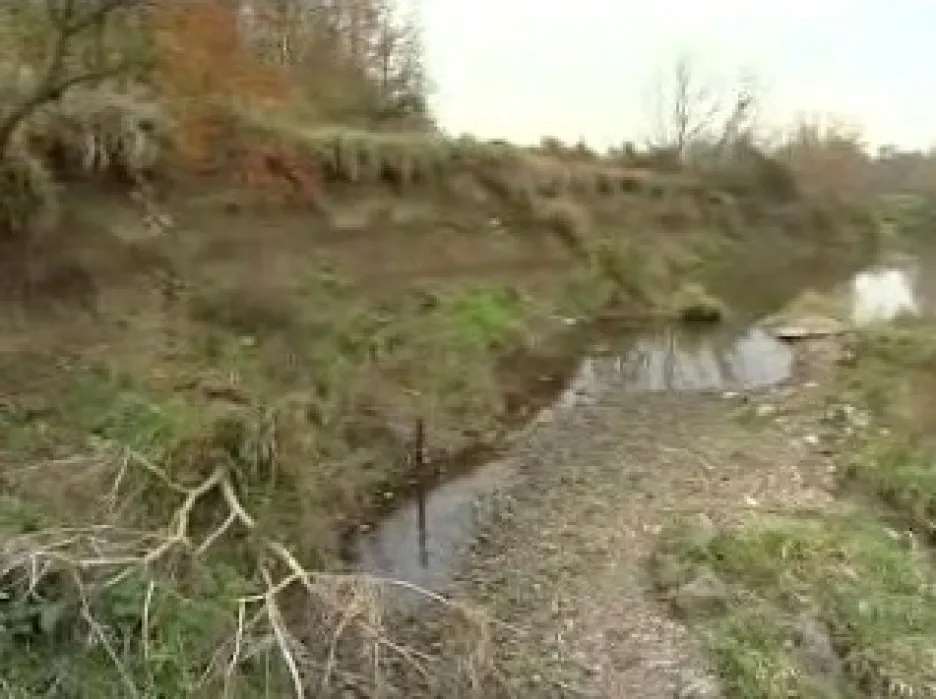 Poničené povodí řeky Moravy