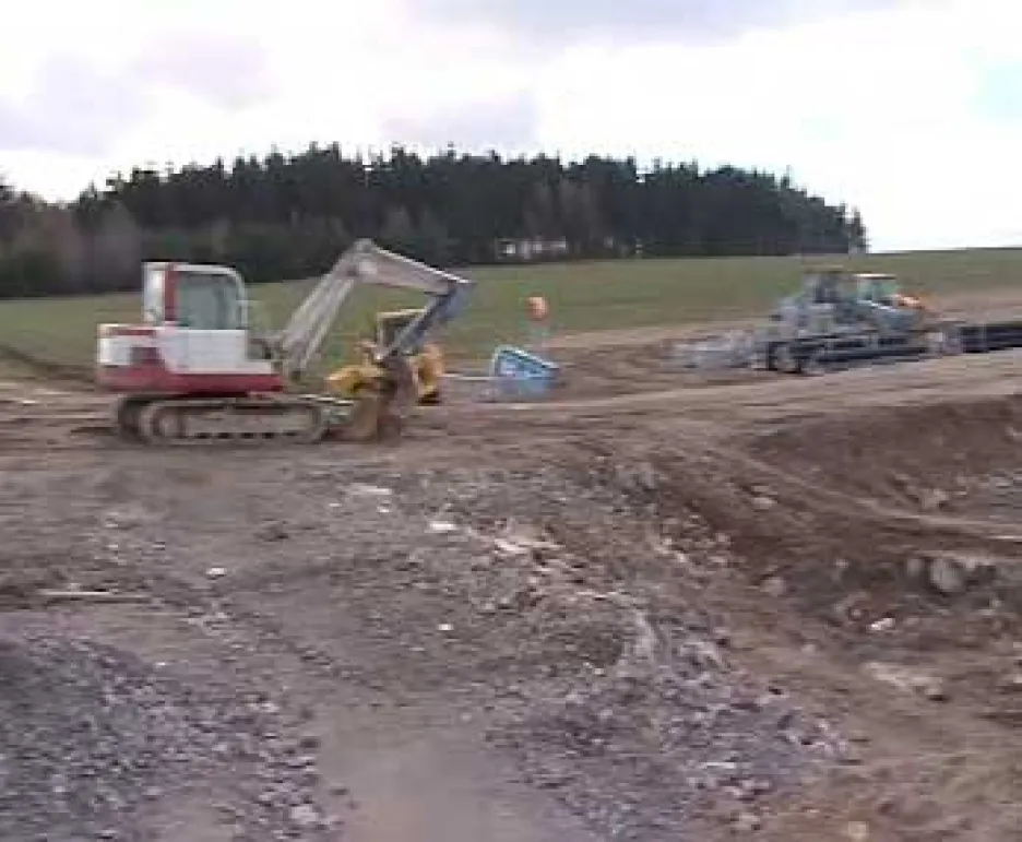 Výstavba silnice z Jihlavy do Třebíče
