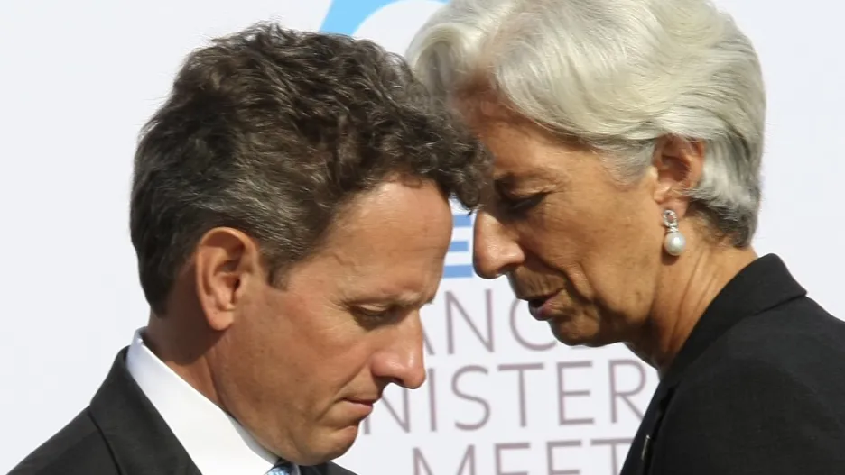 Lagardeová a Geithner