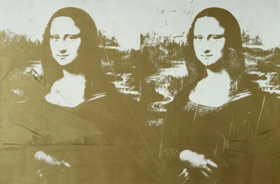Andy Warhol / Dvojitá zlatá Mona Lisa