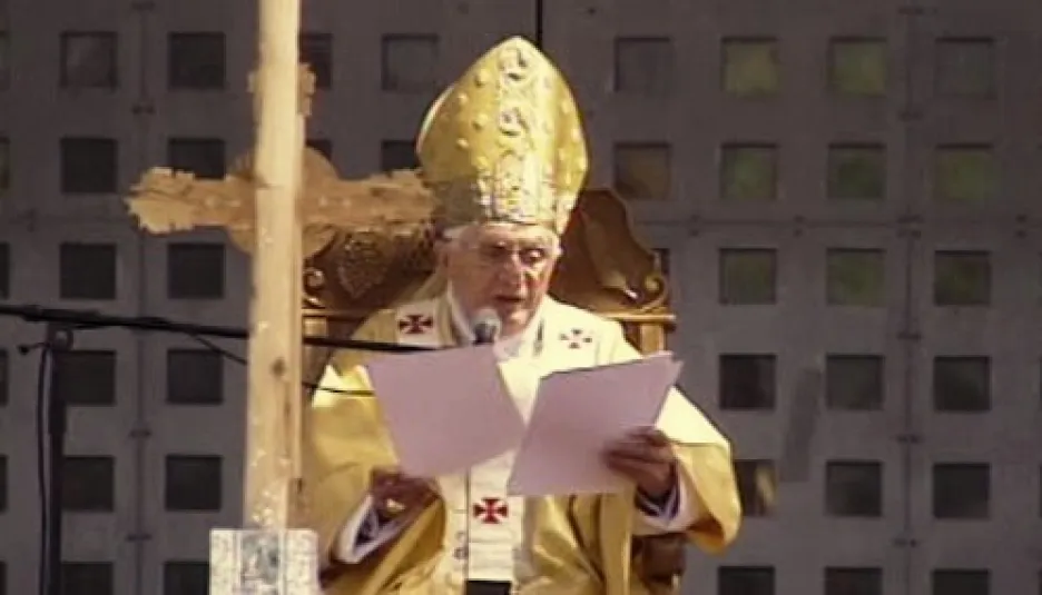 Benedikt XVI. slouží mši v Betlémě