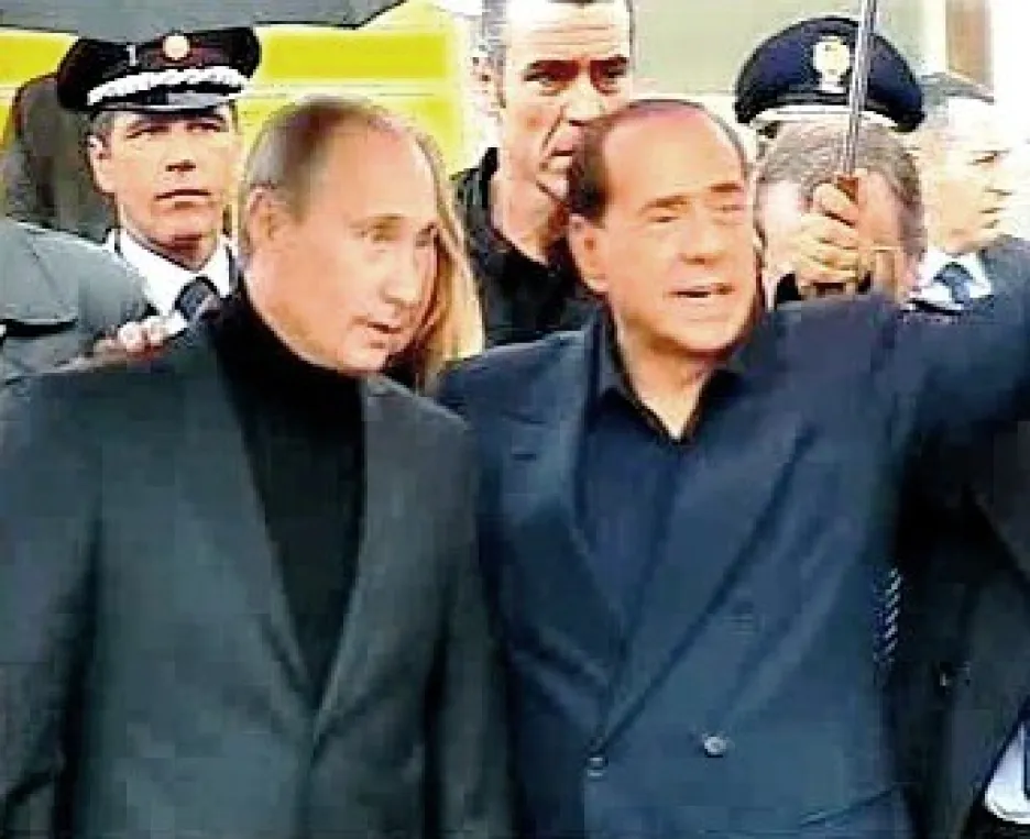 Vladimir Putin a Silvio Berlusconi