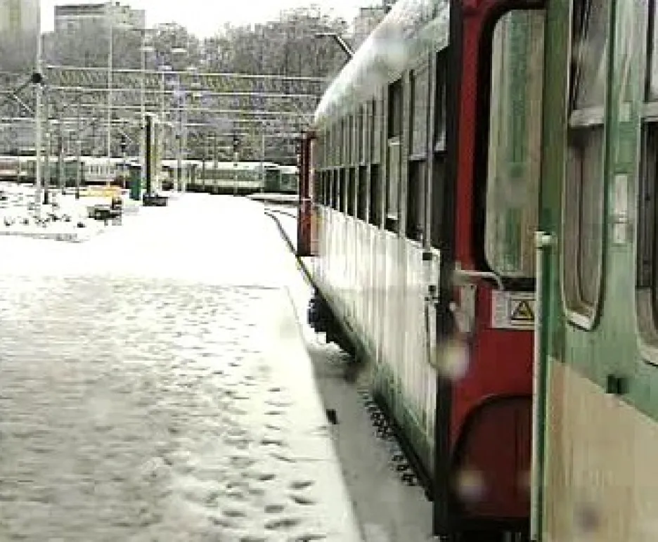 Sněhová kalamita na železnici