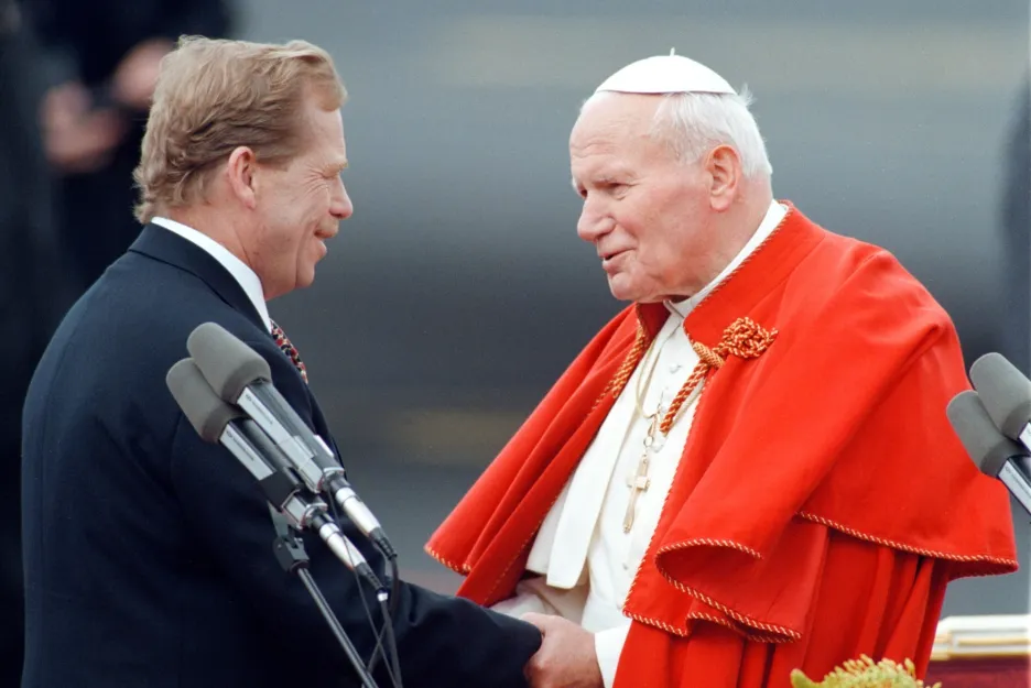 Václav Havel a papež Jan Pavel II.