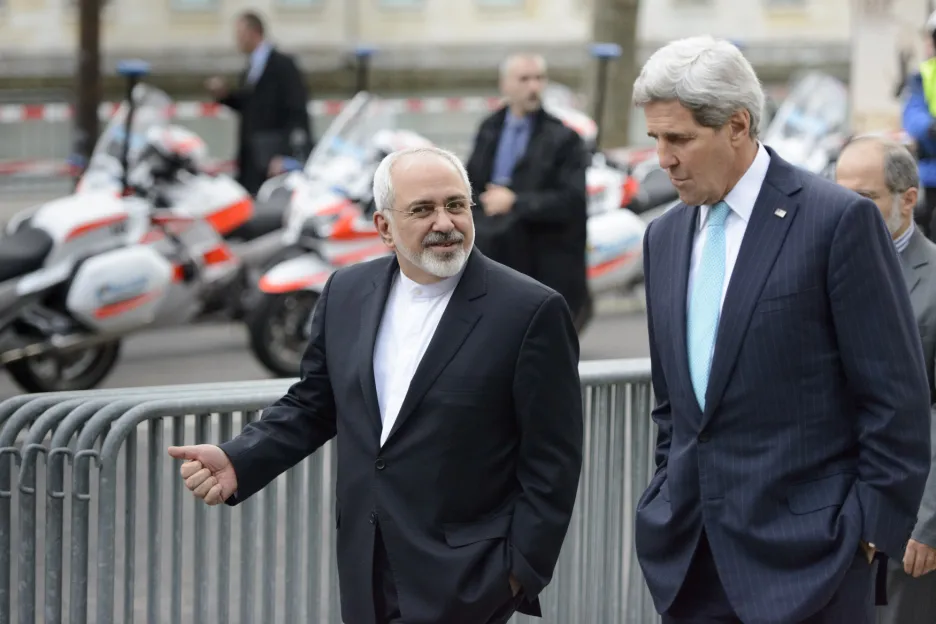 John Kerry a Mohammad Džavád Zaríf