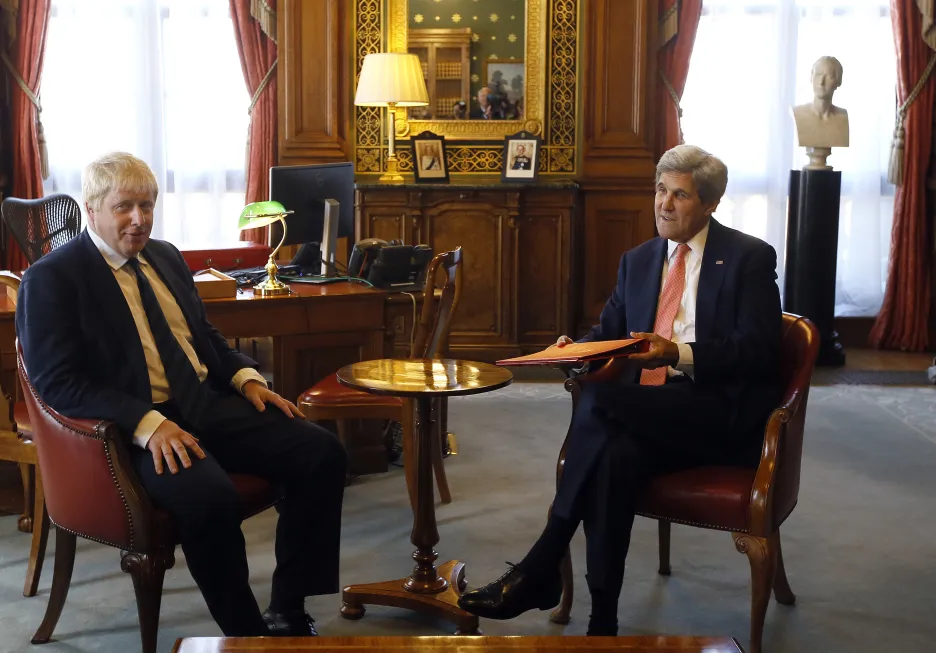 Boris Johnson při jednání s Johnem Kerrym probíral hlavně Sýrii