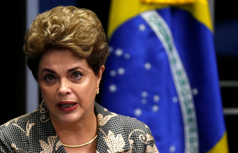 Dilma Rousseffová před Senátem