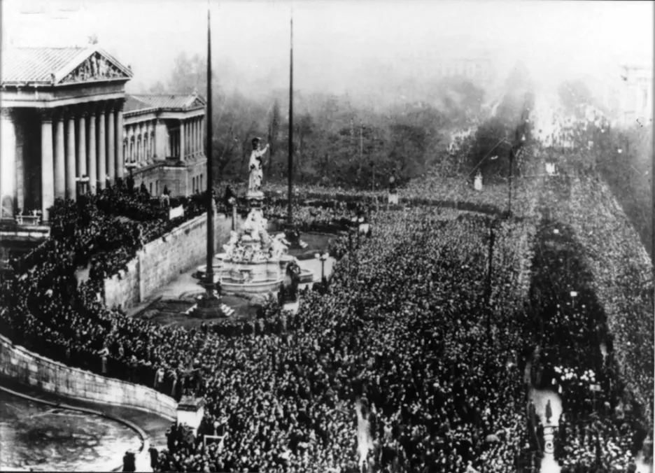 Vyhlášení první rakouské republiky 12. listopadu 1918