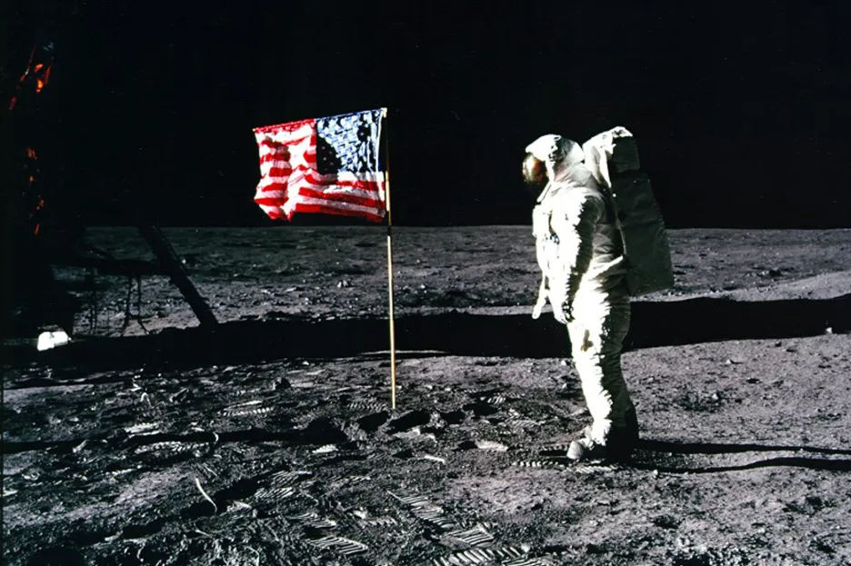 Aldrin  na Měsíci