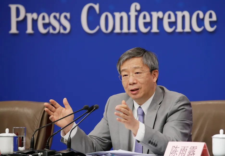 Guvernér čínské centrální banky (PBOC) Yi Gang